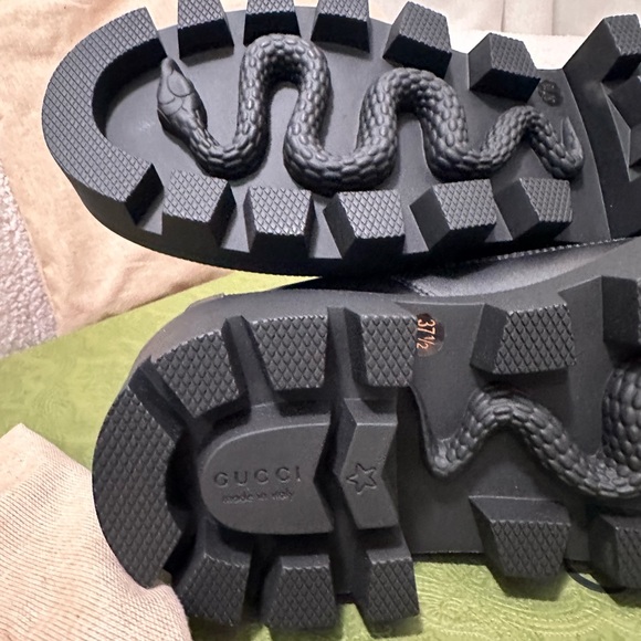 Gucci Black Quilted Leather Chelsea Lug Ankle Boots main image 7